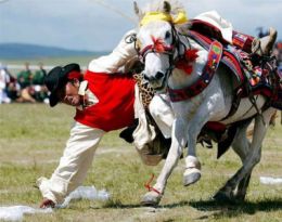 Фестиваль конных скачек в Нагчу